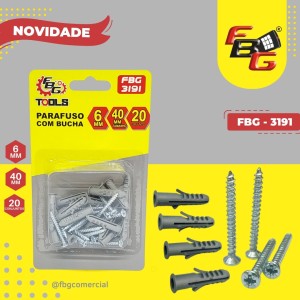 FBG-3191 JOGO DE PARAFUSO C/BUCHA 6MM