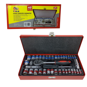 FBG-3077 JOGO CHAVES SOQUETE C/ 40 PÇ