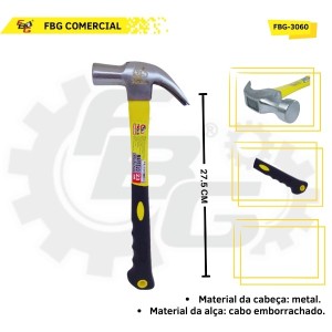 FBG-3060 MARTELO C/CABO EMBORRACHADO 23MM