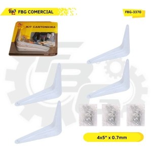 FBG-3370 CANTONEIRA  PARA PRATELEIRA 4X5 C/4PEÇAS