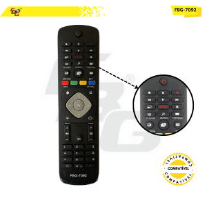 7092 CONTROLE SMART  COMPATÍVEL C/  PHILIPS 4K