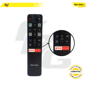 9062 CONTROLE SMART  COMPATÍVEL C/ TCL NETFLIX E GLOBOPLAY
