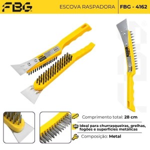 FBG-4162  ESCOVA DE AÇO C/RASPADOR