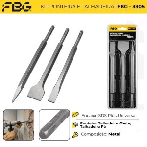 FBG-3305 KIT PONTEIRA E TALHADEIRA 3 PÇ