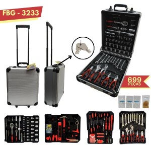 FBG-3233 MALETA DE FERRAMENTA C/187 PEÇAS