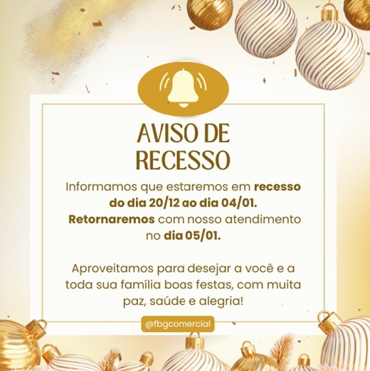 RECESSO FINAL DE ANO!!!